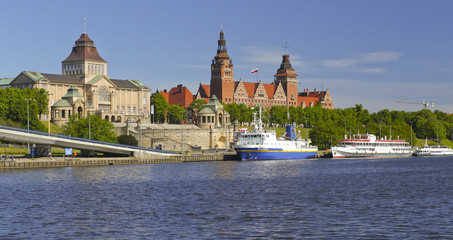 Szczecin - Wały Chrobrego - obrazy, fototapety, plakaty