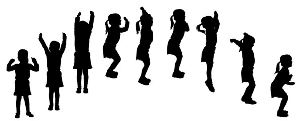 Vector silhouette of girl.