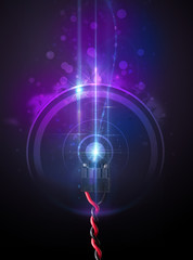 Glowing electric cable