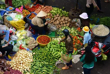 Fotobehang buiten boerenmarkt © xuanhuongho