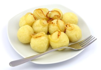 potato dumplings with onion