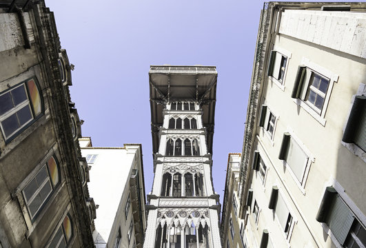 Santa Justa Elevator In Lisbon