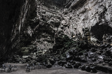 chairs in the cave