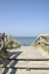 Weg an den Ostseestrand im Ostseebad Heiligenhafen