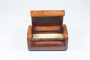 Wood Box of toothpicks