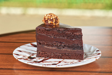 chocolate cake piece