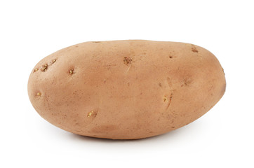 Fresh potato close up isolated on white background