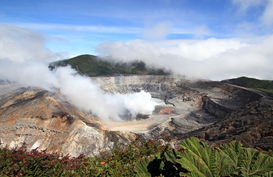 Fumarole Activity at Poás Volcano, Alajujela, Costa Rica
