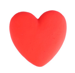 Decorative red heart, isolated on white