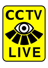 Obraz premium CCTV sign with eye motif
