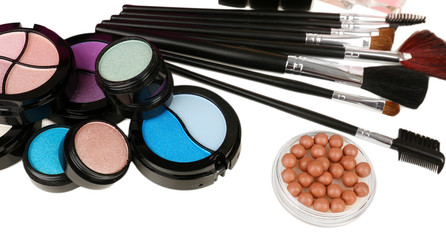 Professional make-up tools close up