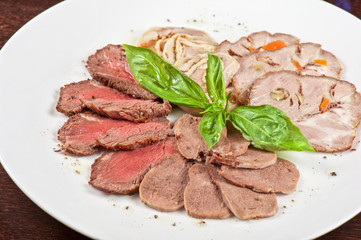 Closeup meat cuts
