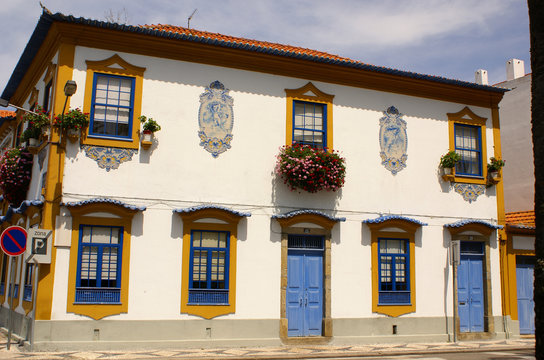 Aveiro, Portugal. Typical building view.