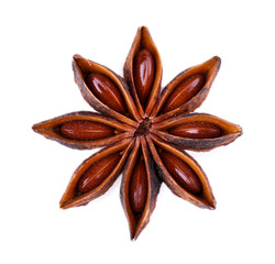 Beautiful anise, isolated on white