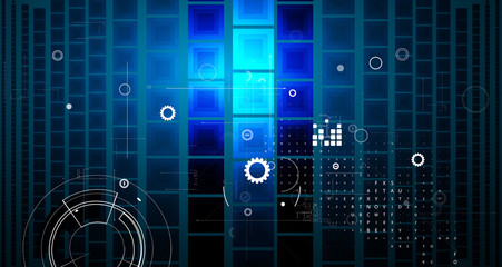 Obraz premium global infinity computer technology concept business background