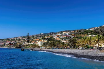 Rideaux velours Ville sur leau Village de Santa Cruz sur l& 39 île de Madère, Portugal