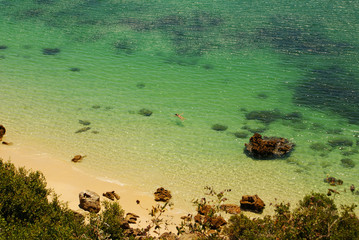 beach bay in Portinho da Arrabida, Portugal