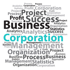 Text cloud. Business wordcloud. Tag concept. Vector illustration