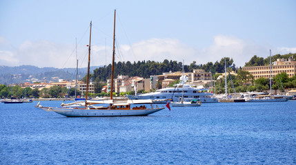 Fototapeta na wymiar Yachts at Sea, Greece, Europe