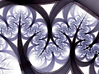 Fototapeta premium Fractal tree branches, digital artwork for creative graphic