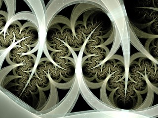 Fototapeta premium Fractal tree branches, digital artwork for creative graphic