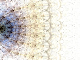 Obraz premium Symmetrical gold fractal flower