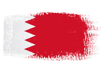 brushstroke flag Bahrain with transparent background