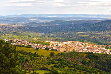 Vista panorámica de Guadalupe, Cáceres, España