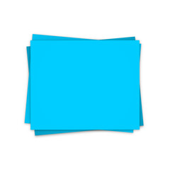 the blue blank sheets of papers
