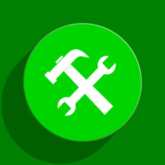 tool green flat icon