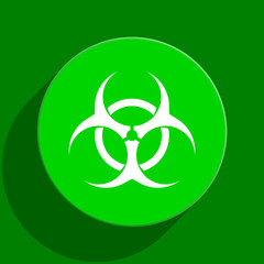 virus green flat icon