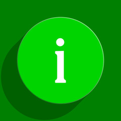 information green flat icon