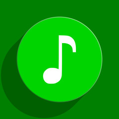 music green flat icon