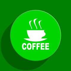 espresso green flat icon