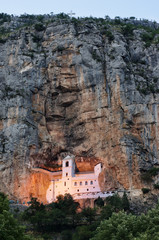 Fototapeta na wymiar Ostrog Monastery Night View, Montenegro