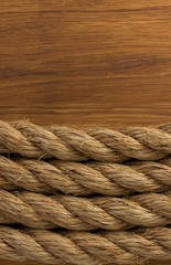 ship ropes on wood