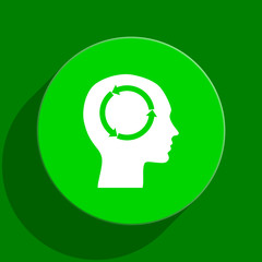 head green flat icon