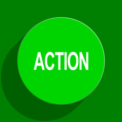 action green flat icon