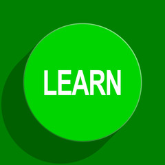 learn green flat icon