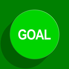 goal green flat icon