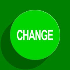 change green flat icon