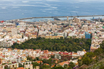 Aerial view of Santa Cruz de Tenerife. Spain
