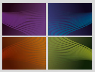 Abstract set wave background