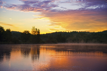 morning view over the mountain range