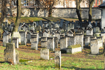 Fototapeta Old Jewish Cemetery, Remuh Synagogue, Krakow obraz