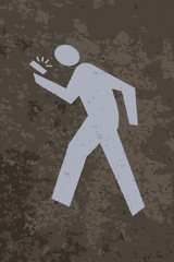 Man walking with a smartphone