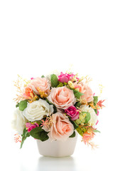 Bouquet flowers isolated on white