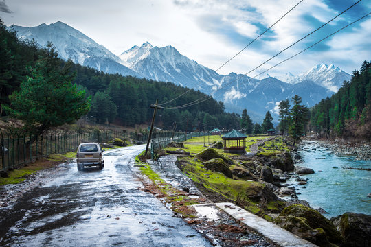 The beautiful nature with Himalaya Mountain background