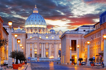 Obraz na płótnie Canvas Watykan, Rzym, Bazylika Świętego Piotra