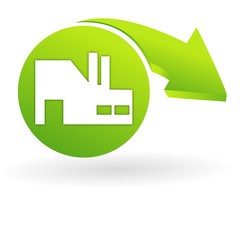 industrie sur web symbole vert